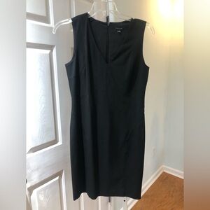 Ann Taylor Black V-Neck Midi Dress